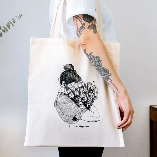 Tote Bag Full of Tulips de Lalauri - Imagen 2