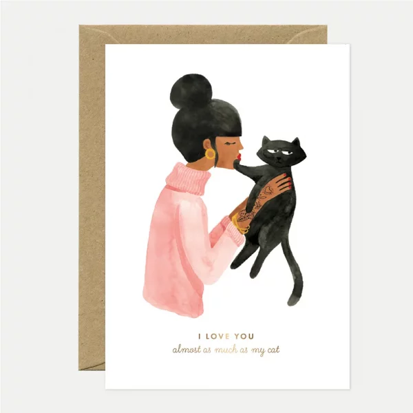 Postal I Love you almost as much as my cat