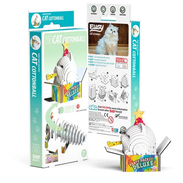 Puzle 3D Cat Cottonball Eugy de Dodoland - Imagen 2