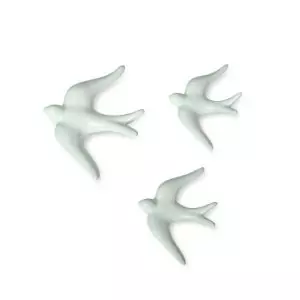 Golondrina de cerámica lisa Verde agua - 2 tamaños