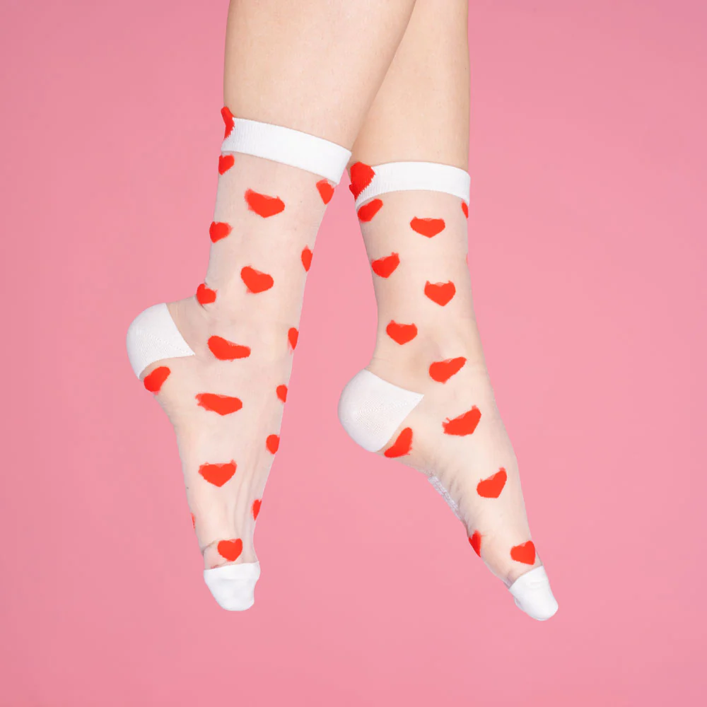 Calcetines transparentes Corazón de Coucou Suzette
