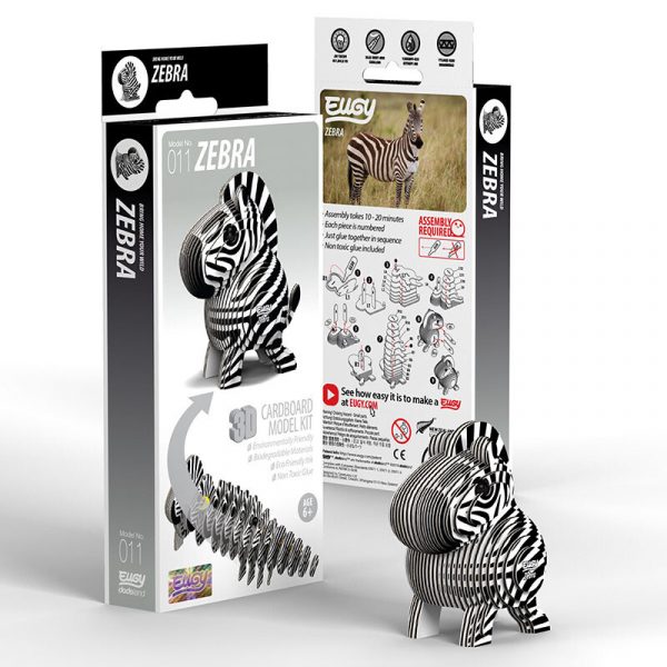 Puzle 3D Zebra de Eugy Dodoland - Imagen 3