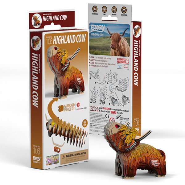 Puzle 3D Highland Cow de Eugy Dodoland - Imagen 2