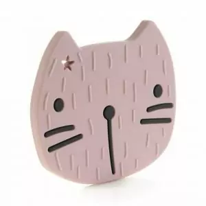 Mordedor de Silicona Pippa The Cat Dusty Pink The Cotton Cloud