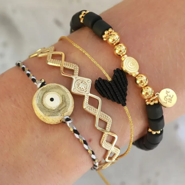Pulsera corazón negro - Imagen 2