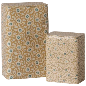 Juego de dos Cajas metálicas de flores de Maileg