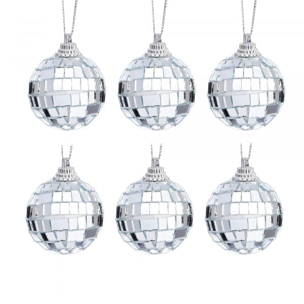 Adorno Mini Bolas disco - pack de 6
