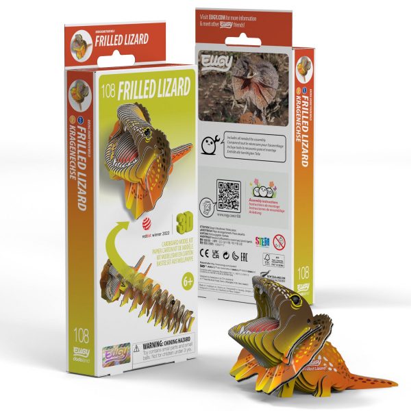 Puzle 3D Frilled Lizard de Eugy Dodoland - Imagen 2