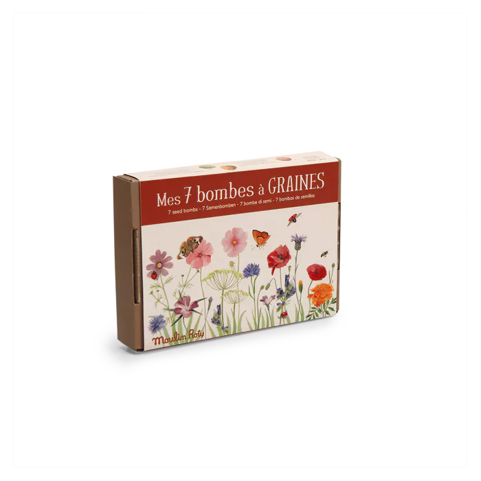 Caja de 7 Bombas de Semillas de Flores Le Jardin du Moulin de Moulin Roty - Imagen 4