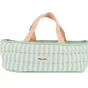 Capazo Muñecas Stripes Sage de Monnëka
