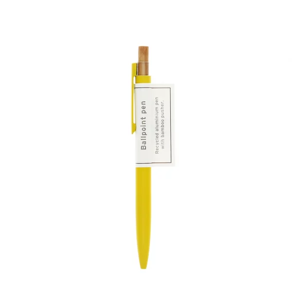 Bolígrafo de aluminio reciclado Amarillo - Imagen 4