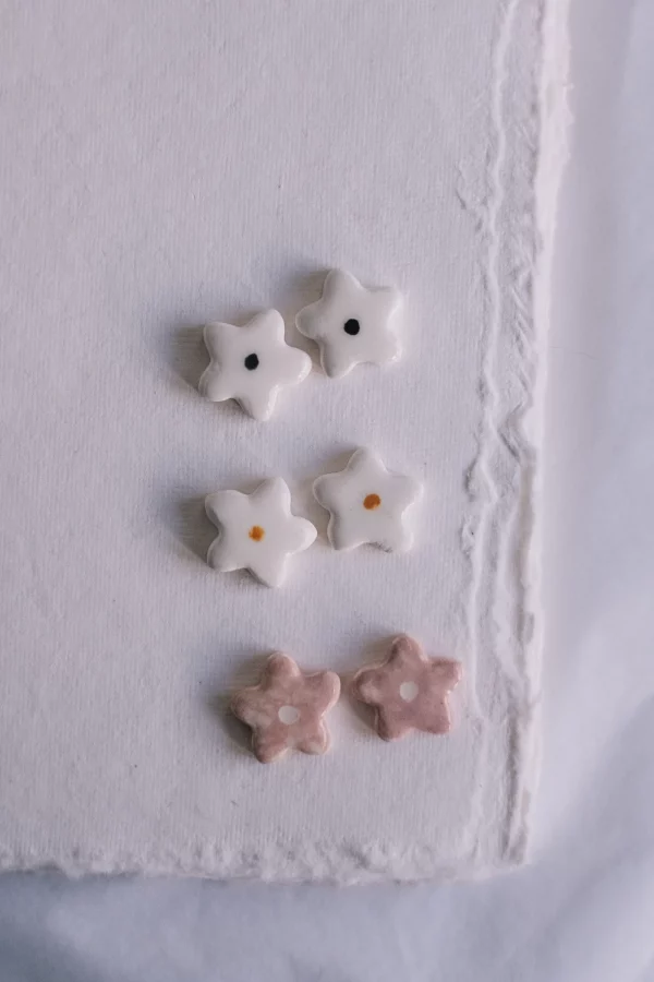 Pendientes de cerámica Florecillas de Lady Selva - Imagen 2