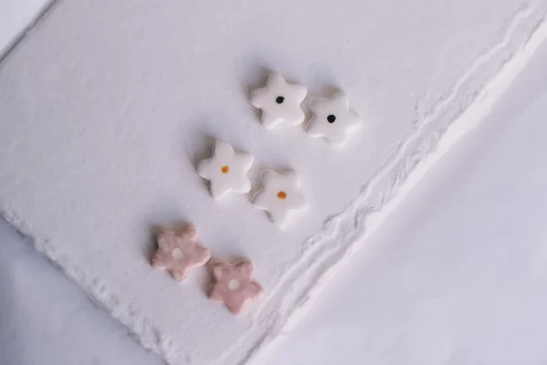 Pendientes de cerámica Florecillas de Lady Selva