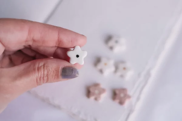 Pendientes de cerámica Florecillas de Lady Selva - Imagen 4