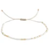 Pulsera de cuentas Miyuki Blanco y Dorado