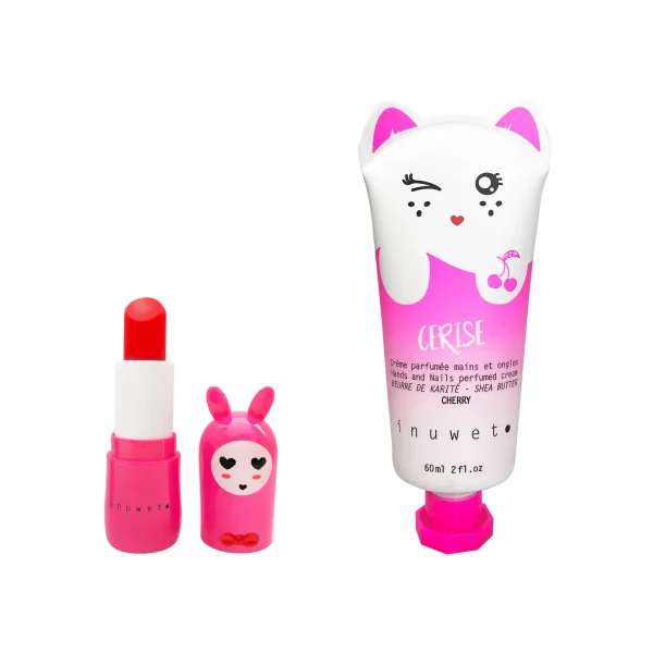 Set Cofre Manos y Labios Fresa y cereza de Inuwet - Imagen 2