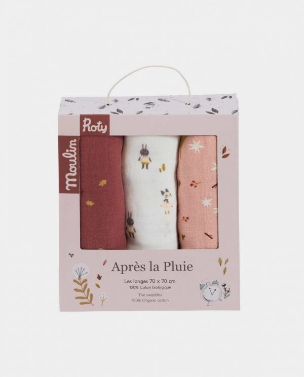 Set de 3 muselinas Après la Pluie de Moulin Roty