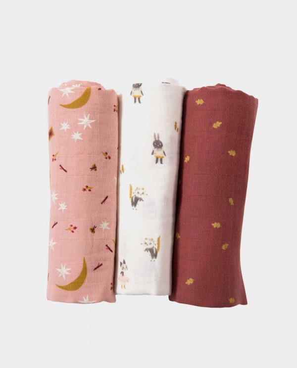Set de 3 muselinas Après la Pluie de Moulin Roty - Imagen 2