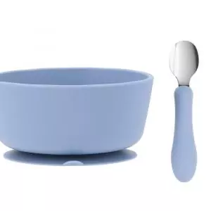 Alternative view of Bol Silicona con ventosa y cuchara de acero - varios colores -