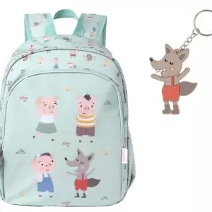 Mochila Mediana The Three Little Pigs + Llavero Personalizable