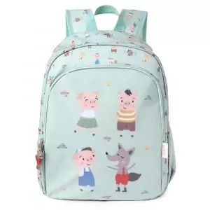 Alternative view of Mochila Mediana The Three Little Pigs + Llavero Personalizable