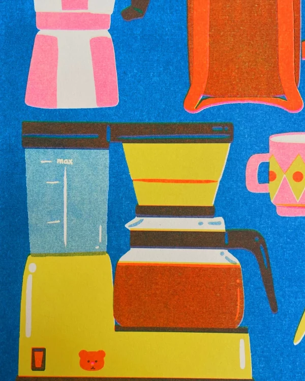 Print A3 Estampado de Café de Naomi Wilkinson Illustration - Imagen 4