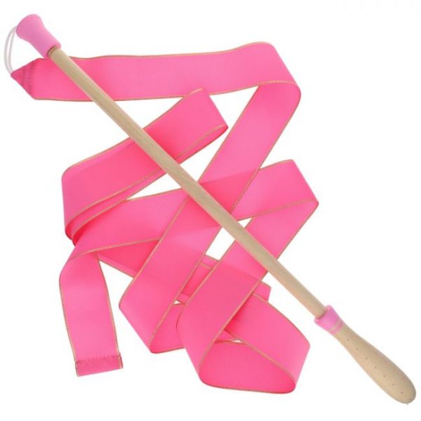 Cinta de gimnasta de madera rosa de Mercredi et Patati