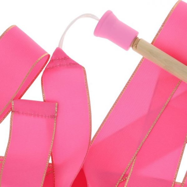 Cinta de gimnasta de madera rosa de Mercredi et Patati - Imagen 3