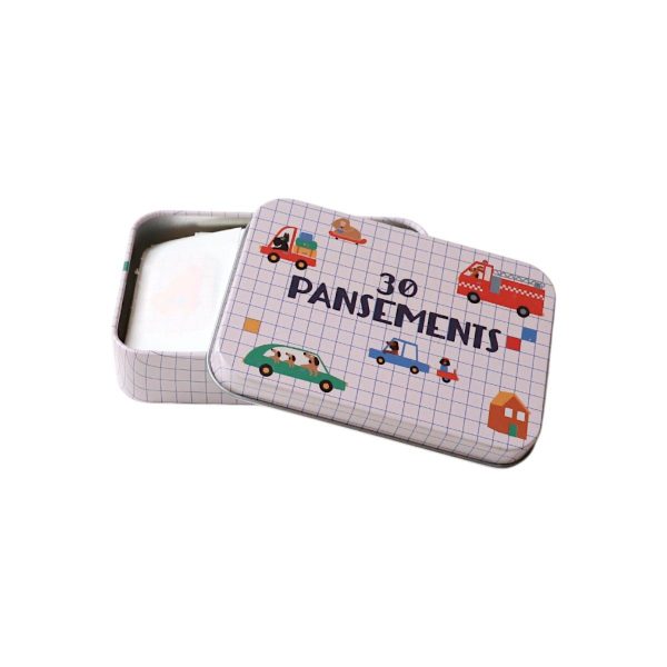 Caja metálica de 30 tiritas Coches y perros de Petit Toi - Imagen 3