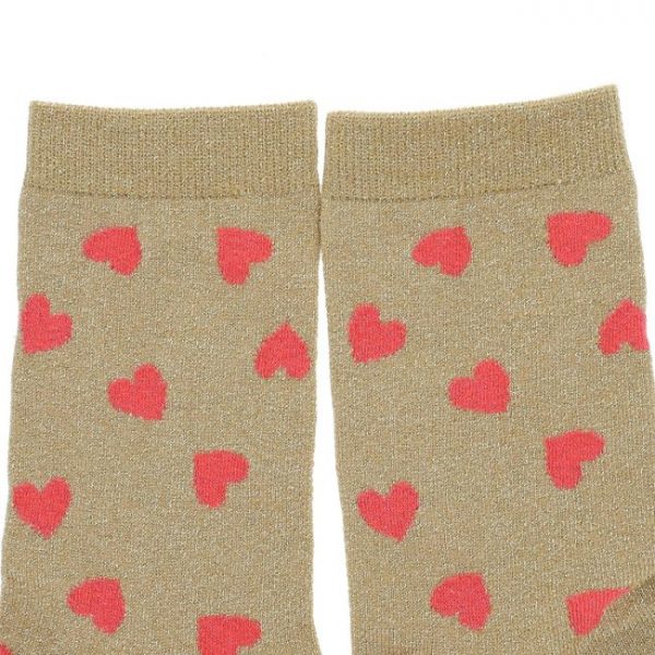 Calcetines Dorados con corazones de Roudoudou - Imagen 3