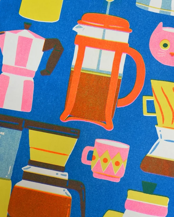 Print A3 Estampado de Café de Naomi Wilkinson Illustration - Imagen 3