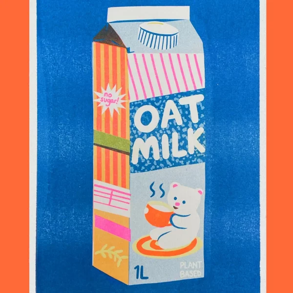 Print A4 Oat milk de Naomi Wilkinson Illustration