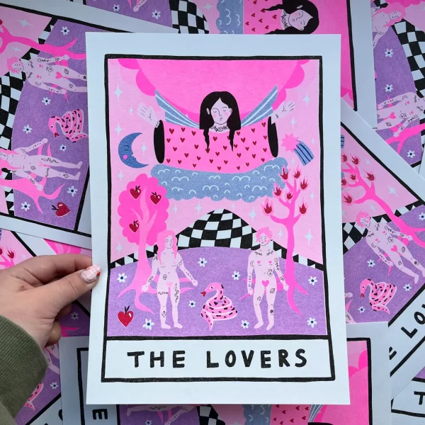 Print A4 The Lovers Tarot de Amy Hastings - Imagen 3