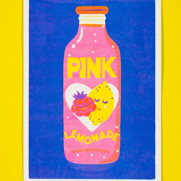 Print A4 Pink Limonade de Naomi Wilkinson Illustration