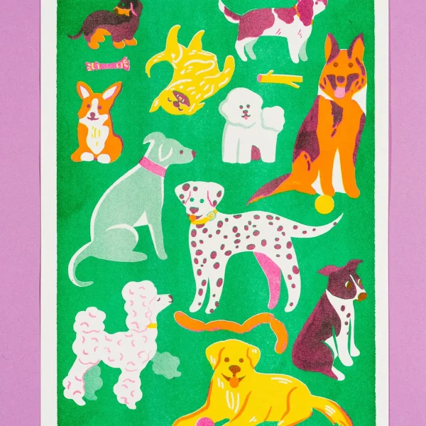 Print A3 Perros de Naomi Wilkinson Illustration