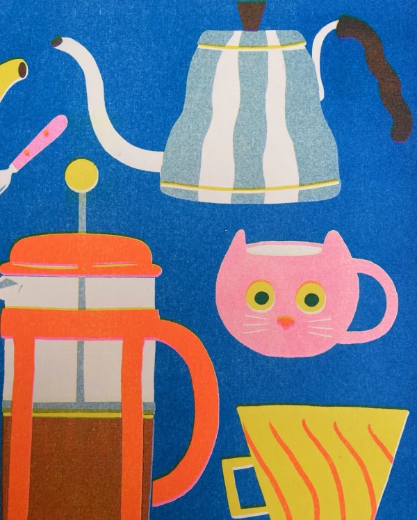 Print A3 Estampado de Café de Naomi Wilkinson Illustration - Imagen 2