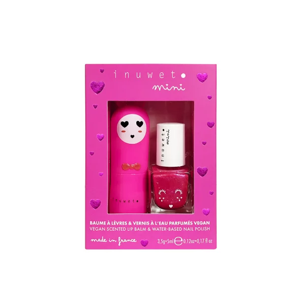 Set labial + pintauñas Cereza y fresa de Inuwet