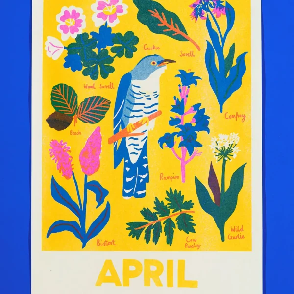 Print A3 April de Naomi Wilkinson Illustration