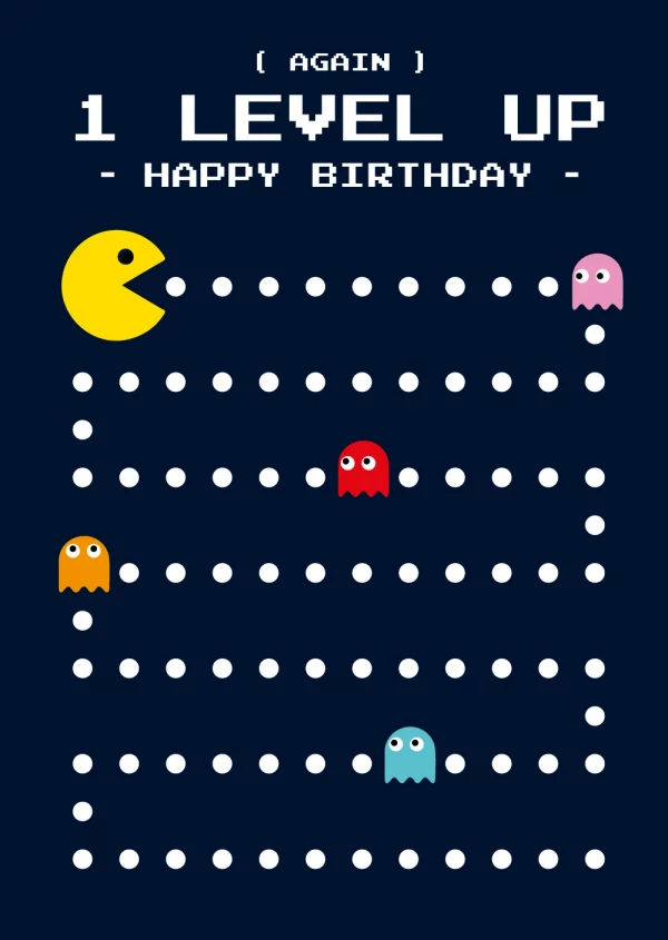 Postal cumpleaños Pac Man - Imagen 3
