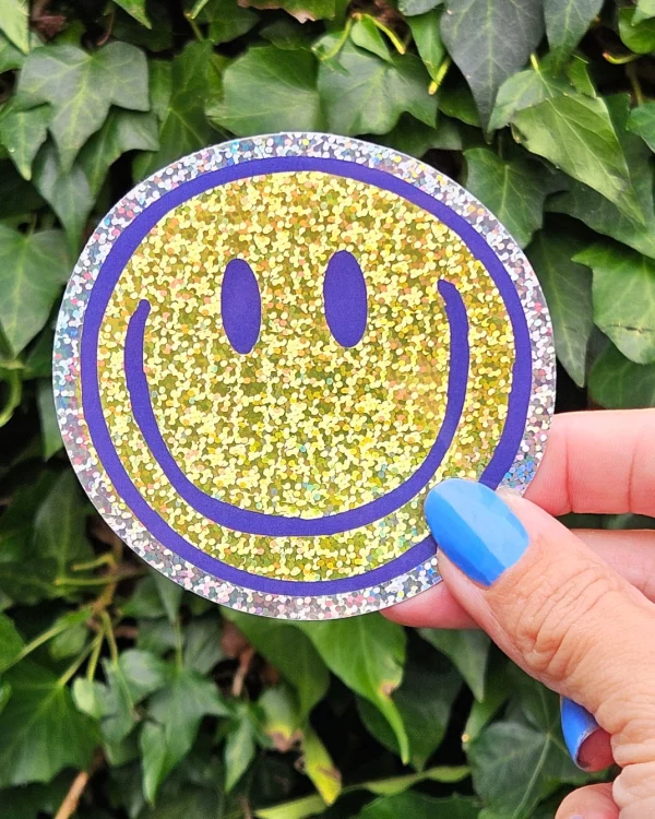 Pegatina brillante Smiley de Studio Inktvis - Imagen 2