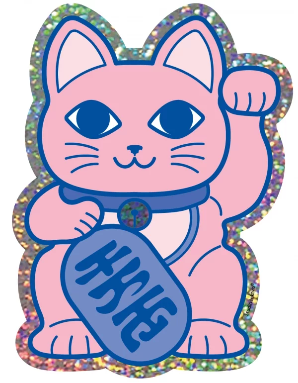 Pegatina con purpurina Maneki Neko de Studio Inktvis - Imagen 4