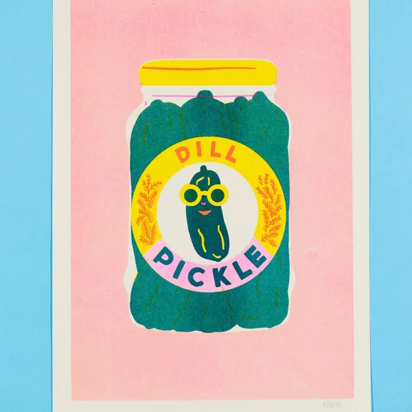 Print A4 Dill pickle de Naomi Wilkinson Illustration