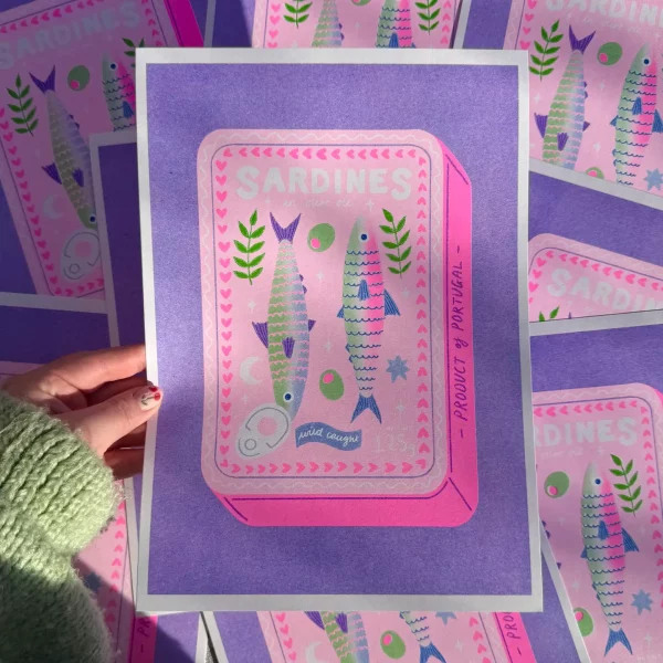 Print A4 Sardines de Amy Hastings