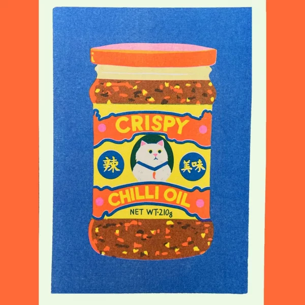 Print A5 Aceite de Chile Crujiente de Naomi Wilkinson Illustration