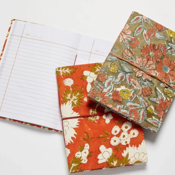 Cuaderno de tela Ganesh Olive de Bonheur du jour - Imagen 3