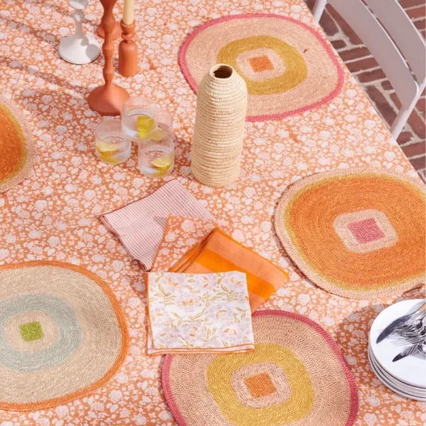 Set 2 servilletas Rayas Orange de Bonheur du jour - Imagen 3