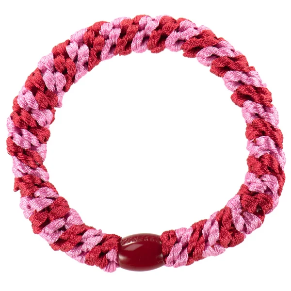 Goma del pelo Kknekki Red bubblegum Stripe