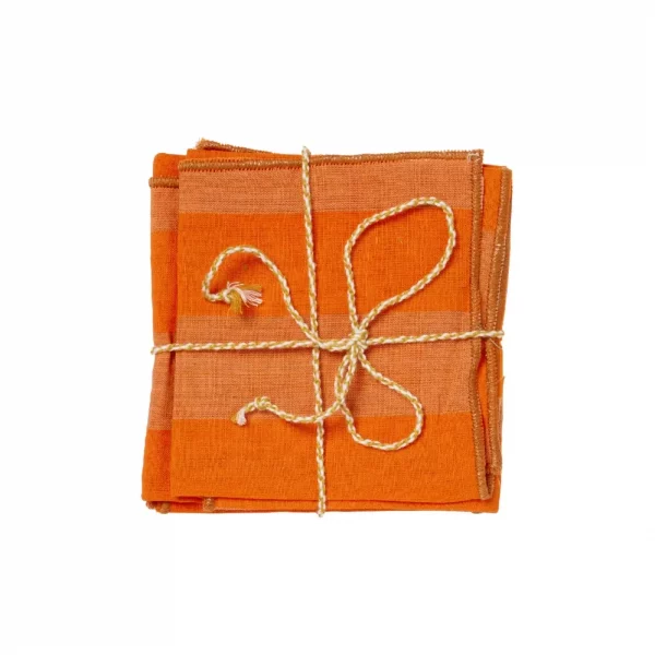 Set 2 servilletas Rayas Orange de Bonheur du jour