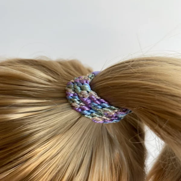 Goma del pelo Kknekki Lavender sea blue Glitter - Imagen 2