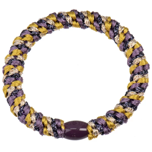 Goma del pelo Kknekki Mauvedark Purple Glitter